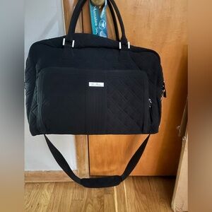 Vera Bradley Black Quilted Duffel Bag weekender bag